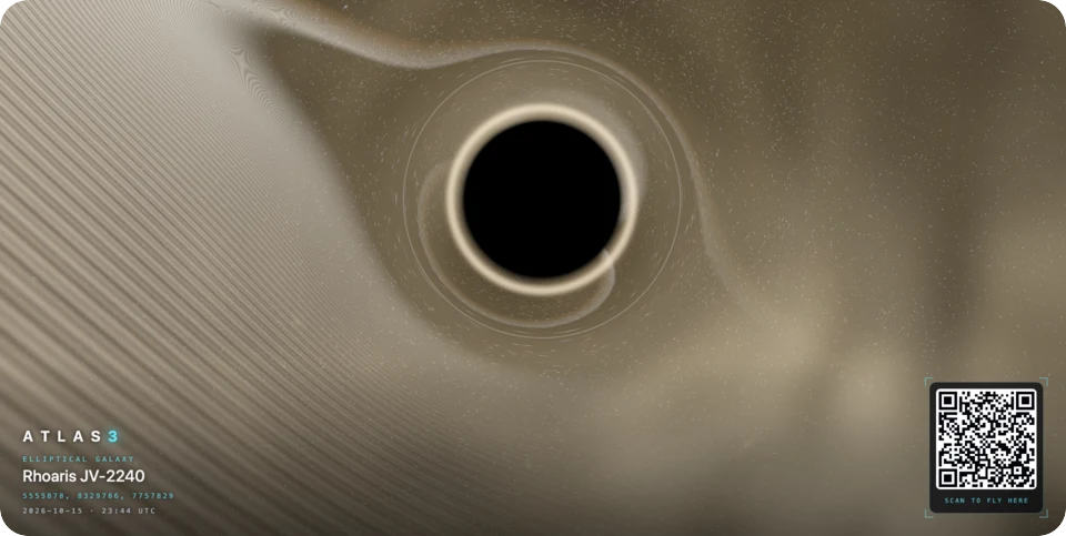 A black hole ringed with light, dust swirling around it
